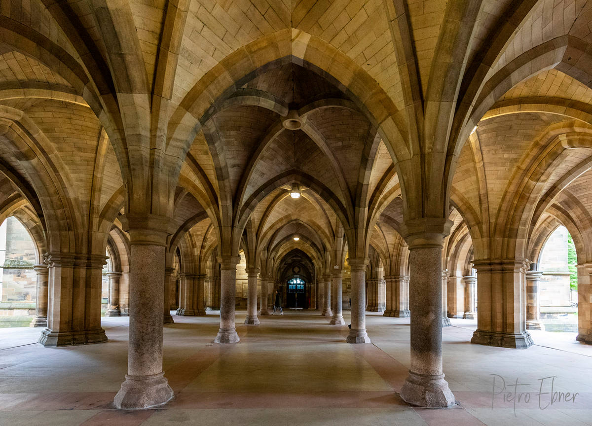 The cloisters of Glasgow university