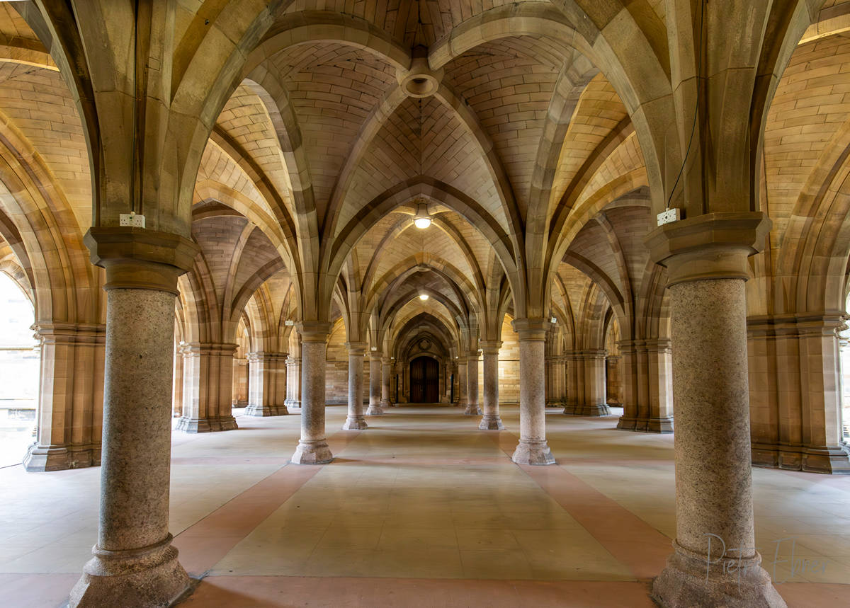 The cloisters of Glasgow university