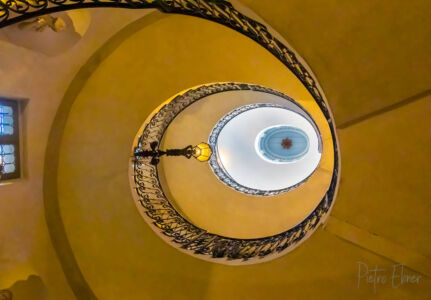 The helicoidal staircase of Vatican Museum